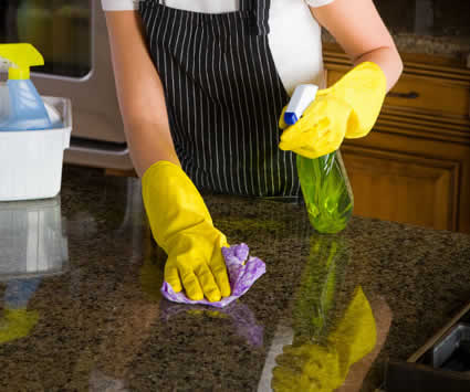 limpiar sobre de cocina